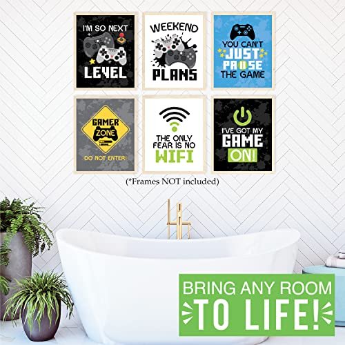 Gaming Children's Wall Art | Set of 6 | Home Decor