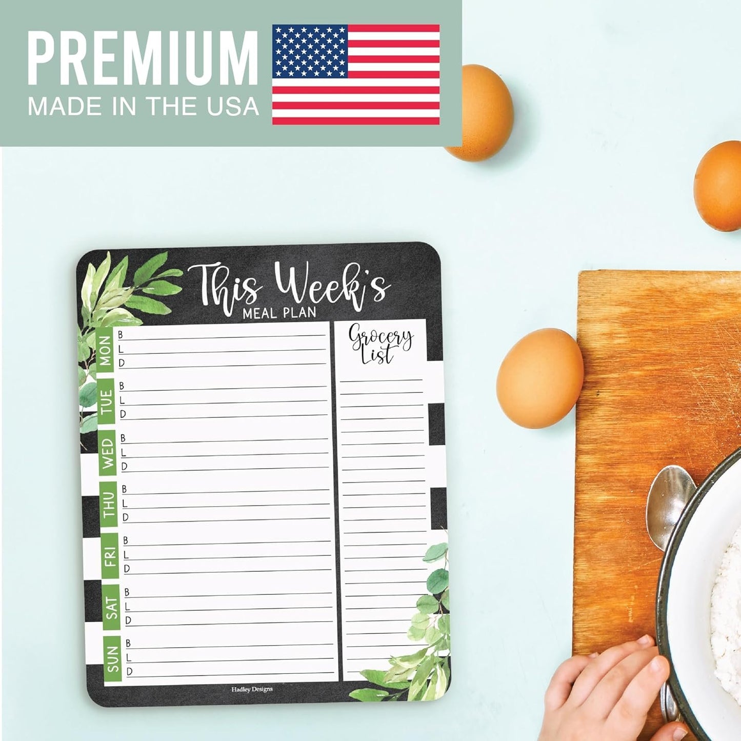 Farmhouse Weekly Dinner Menu Board For Kitchen - Magnetic Meal Planner For Refrigerator White Board Dry Erase, Weekly Menu Board For Fridge Whiteboard, Weekly Meal Planner Magnetic Fridge Whiteboard