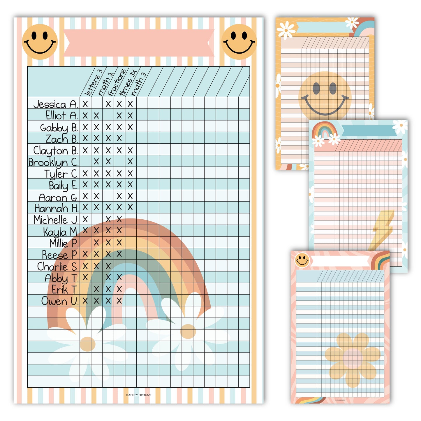 Homework Trackers | Set of 4 | School Supplies