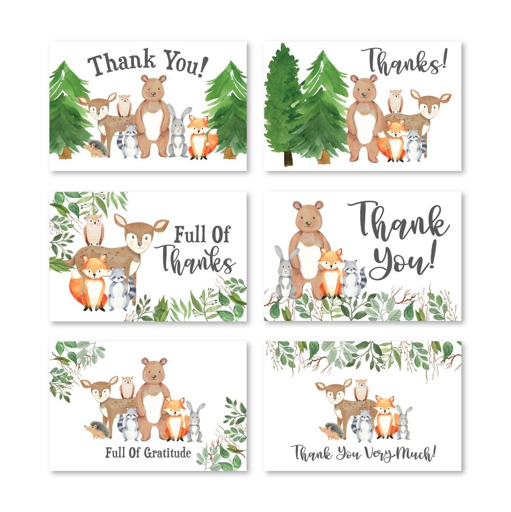 Folded Thank You Cards | Set of 24 | Kid's Party