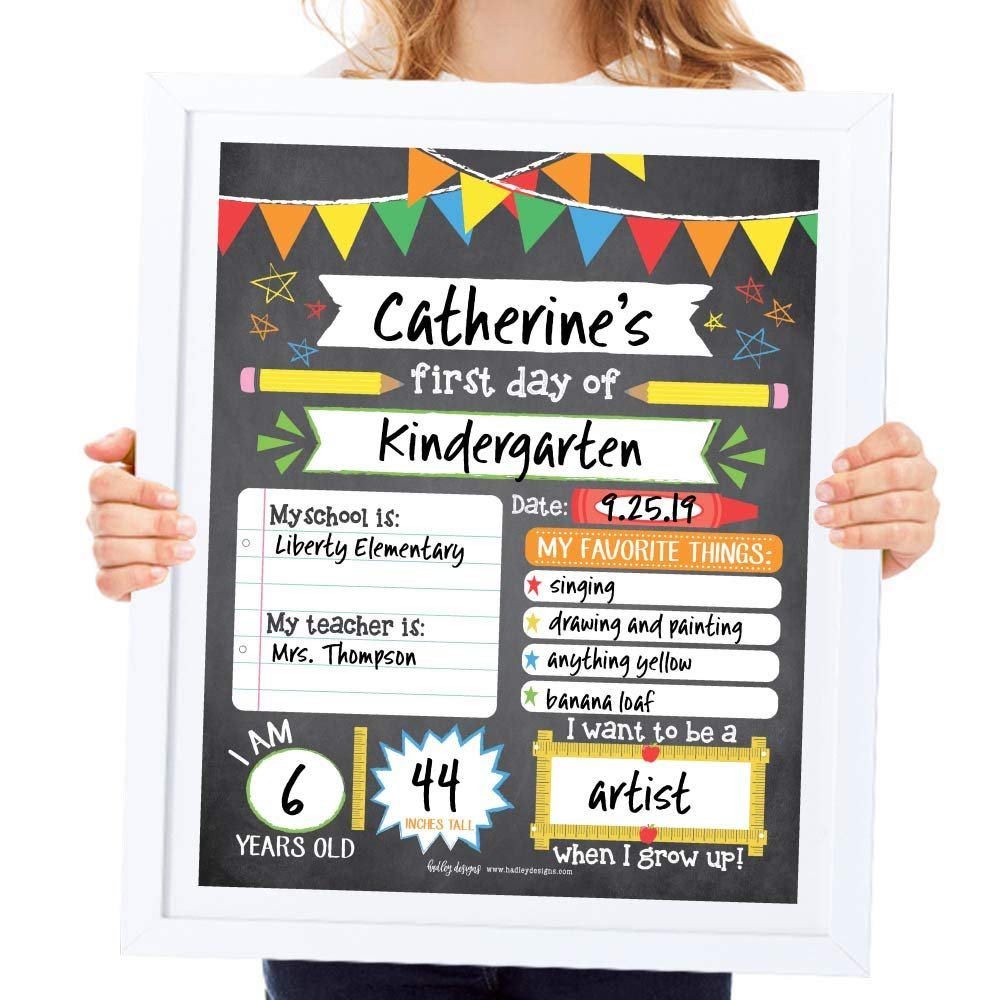 Back To School Signs | Set of 10 | School Supplies