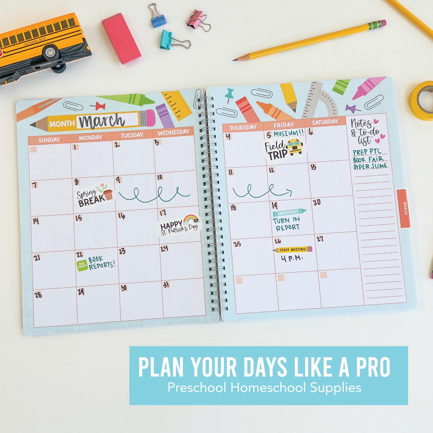 Undated Teacher Planner | 2025-2026 | Teaching Supplies