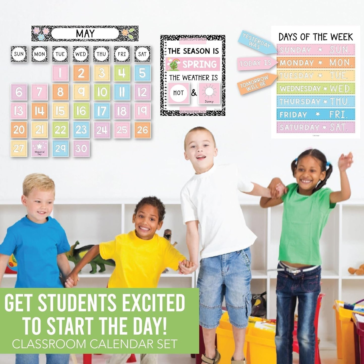 Composition Notebook Classroom Calendar | Bulletin Board | Classroom Supplies