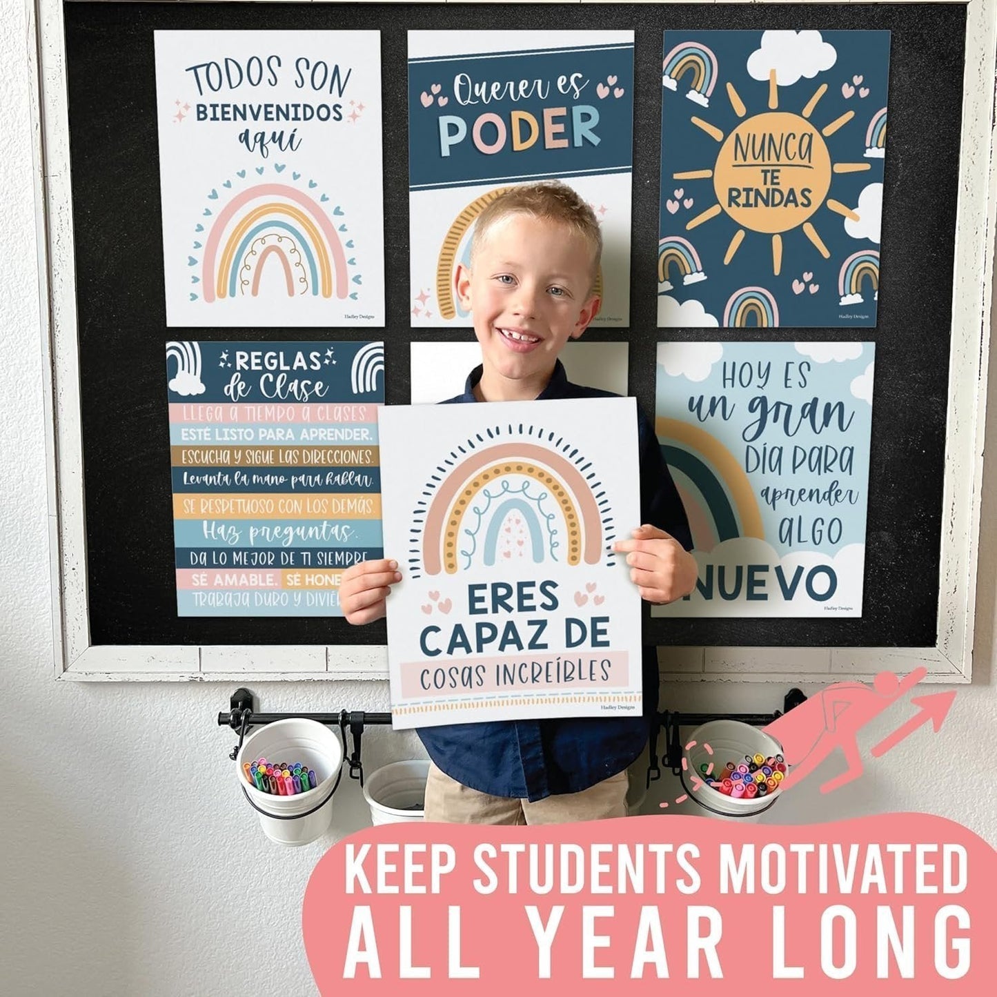 Spanish Motivational Posters | Set of 6 | Spanish Classroom Supplies