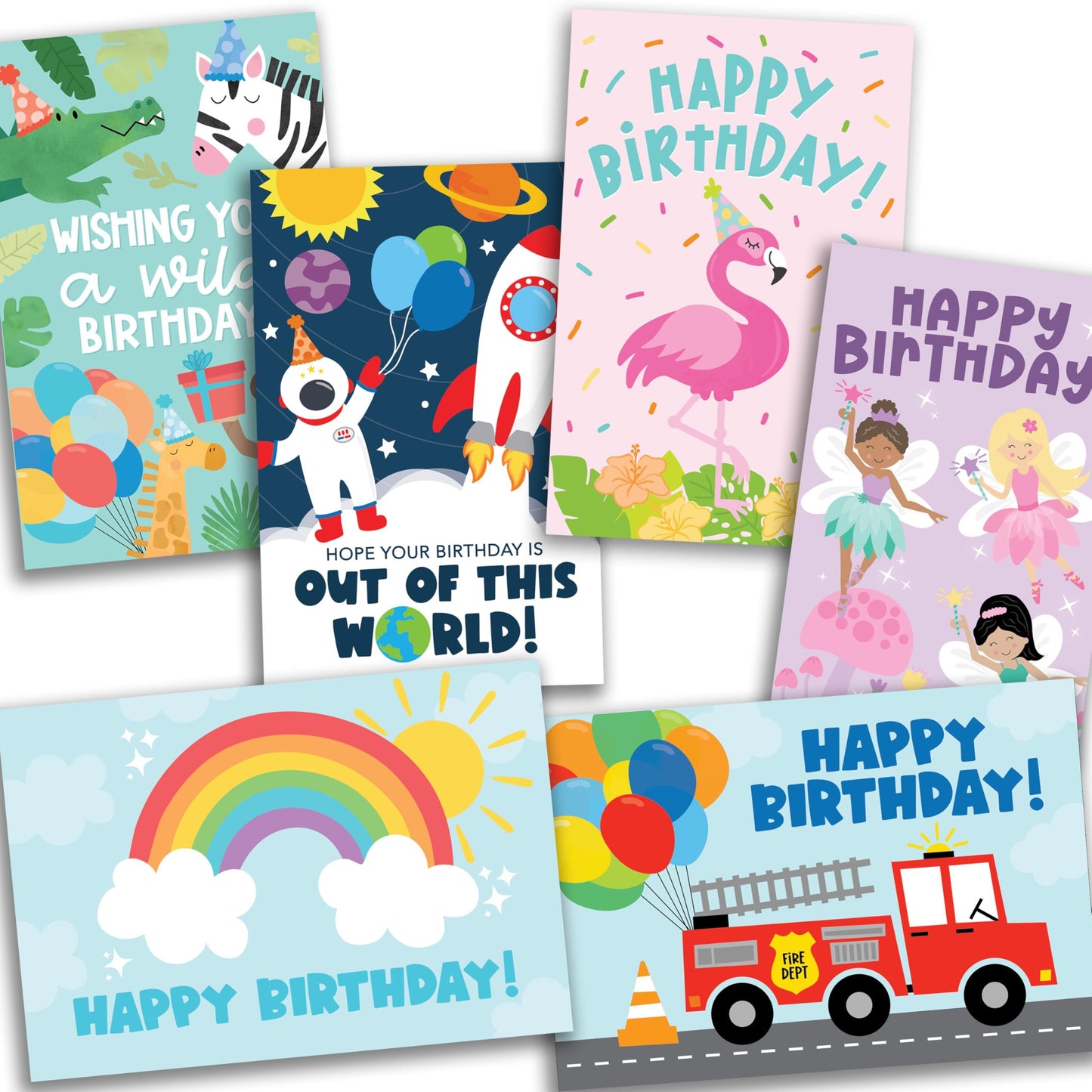 Kids 2 Birthday Cards | Set of 54 | Cards & Party