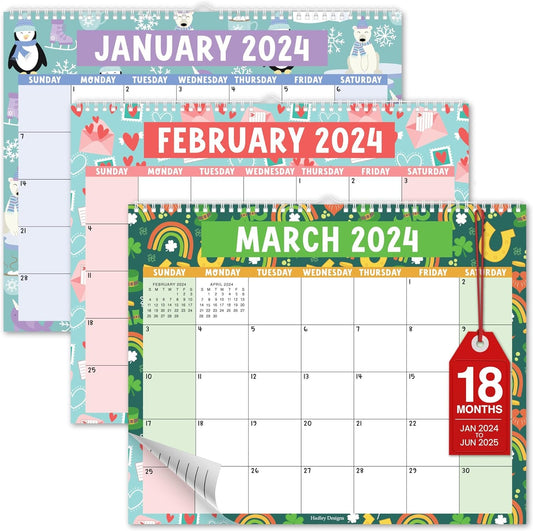 Doodle Large Wall Calendar 2024-2025 - 18 Month Wall Calendar 2024-2025, Monthly Wall Calendar 2024 Monthly Large, Calendario 2024 Calendar Wall, Calendars 2024 Wall Calendar, Calandar, Calenders 2024