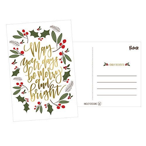 Christmas Holiday Postcards | Set of 50 | Greeting Cards