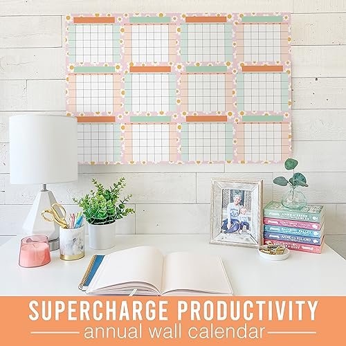 Retro Undated Yearly 12-Month Calendar | Dry Erase | Calendars & Planners