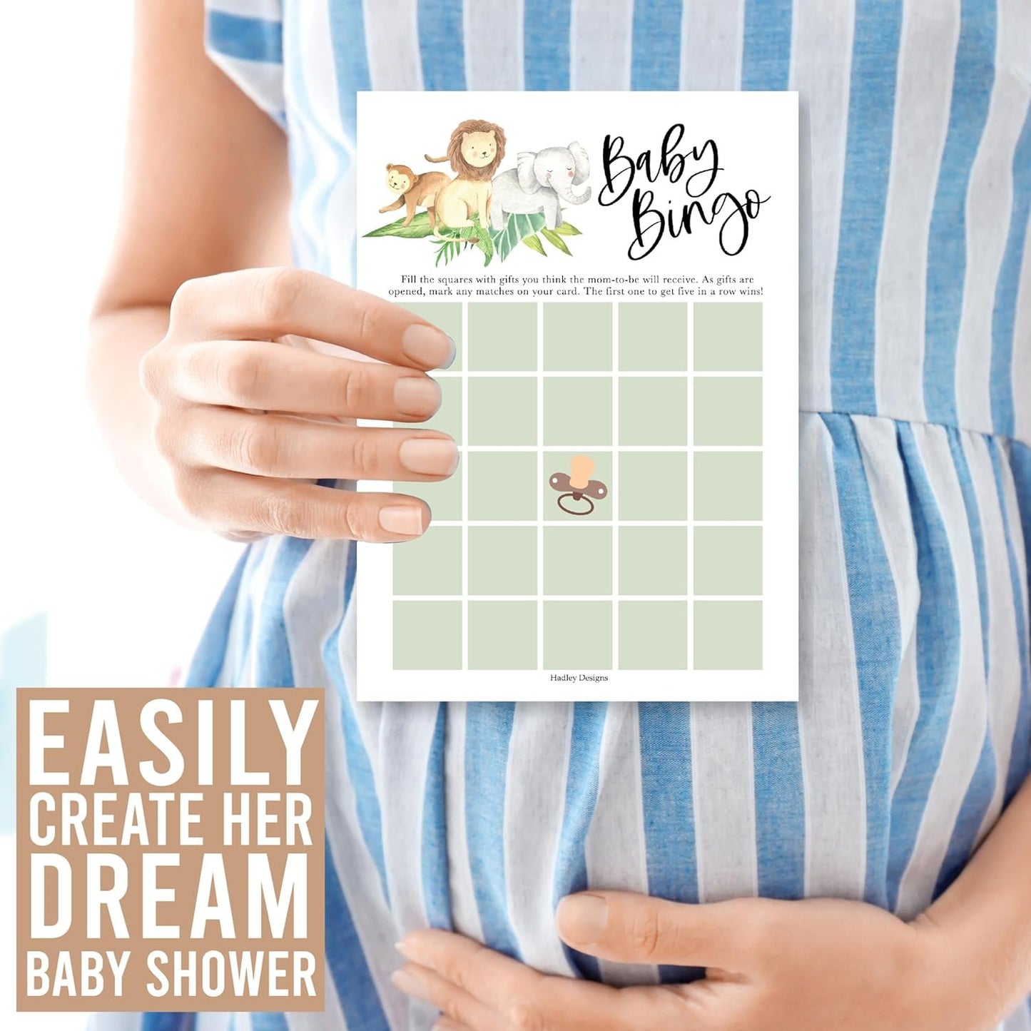 20 Safari Baby Shower Games Gender Neutral - Hilarious Baby Shower Games For Girl, Funny Baby Shower Games Boy, Baby Girl Baby Shower Bingo Game Girl, Baby Games For Baby Shower Tradition Cards