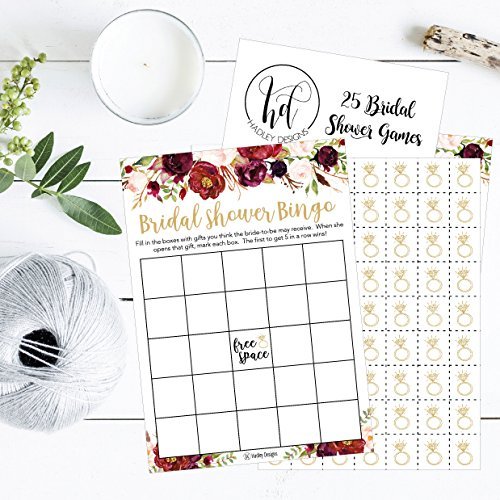 Bridal Shower Bingo | Set of 25 | Wedding Supplies