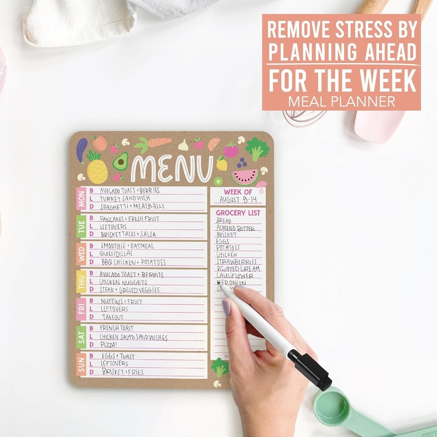 Doodle Kraft Magnetic Meal Planner | Weekly | Calendar & Planners