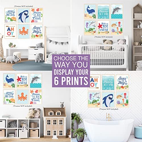 Ocean Children's Wall Art | Set of 6 | Home Decor