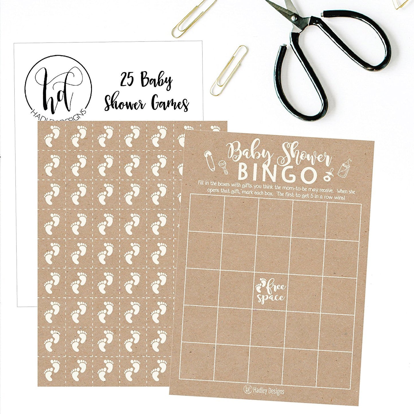 Bingo | Set of 25 | Baby Shower Games
