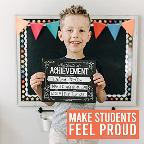 Black & White Chalk Certificate of Achievement | Set of 25 | Awards