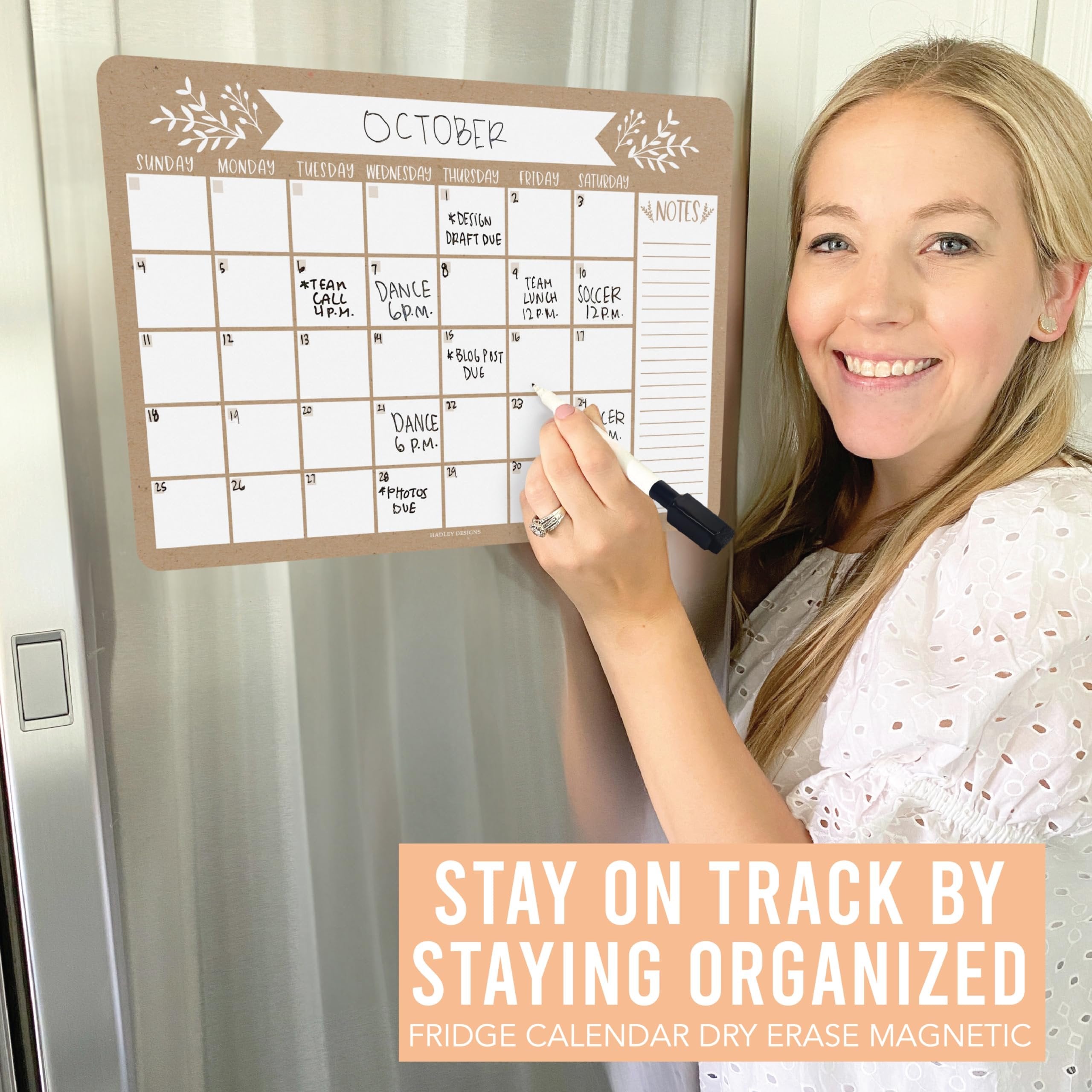 Magnetic Monthly Calendar | Fridge Magnet | Home Organization