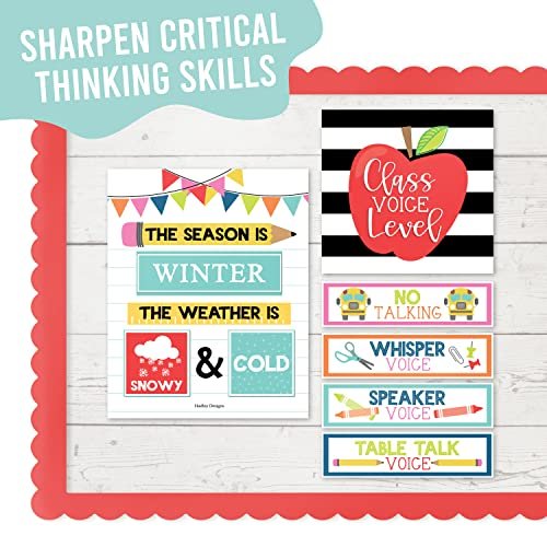 Colorful & White Classroom Calendar | Bulletin Board | Classroom Supplies