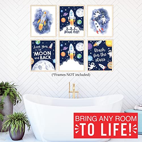 Space Children's Wall Art | Set of 6 | Home Decor