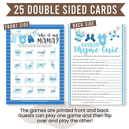 Nursery Rhyme & Baby Animal Matching | Set of 25 | Baby Shower Games