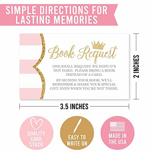 Book Request Cards | Set of 25 | Baby Shower Supplies