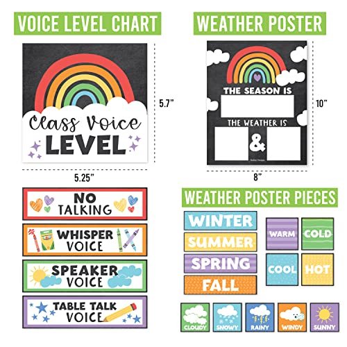 Colorful Bright Chalk Classroom Calendar | Bulletin Board | Classroom Supplies