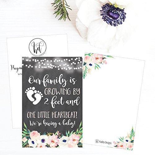 Pregnancy Announcement Postcards | Set of 25 | Greeting Cards