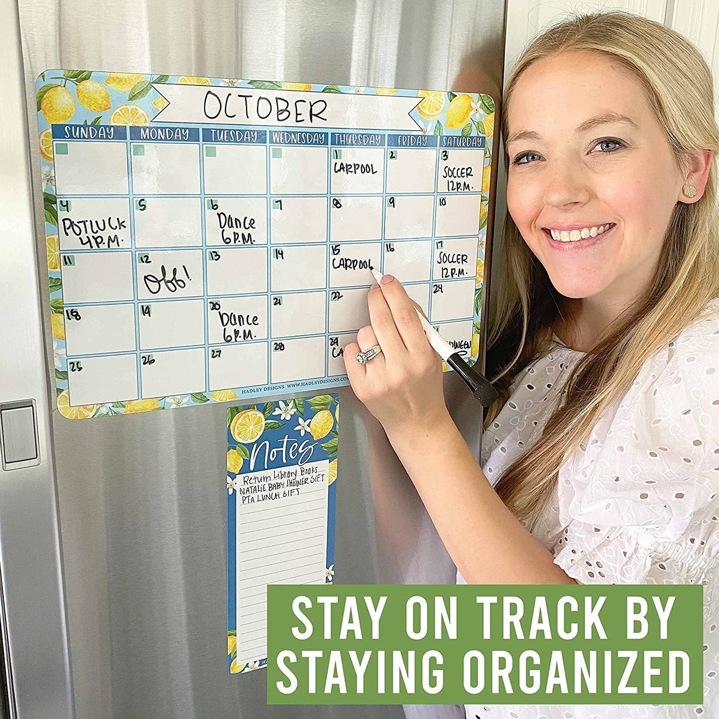 Lemon Magnetic Calendar | Dry-Erase | Calendars & Planners