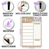 Purple Kraft Floral Magnetic Meal Planner | Weekly | Calendar & Planners