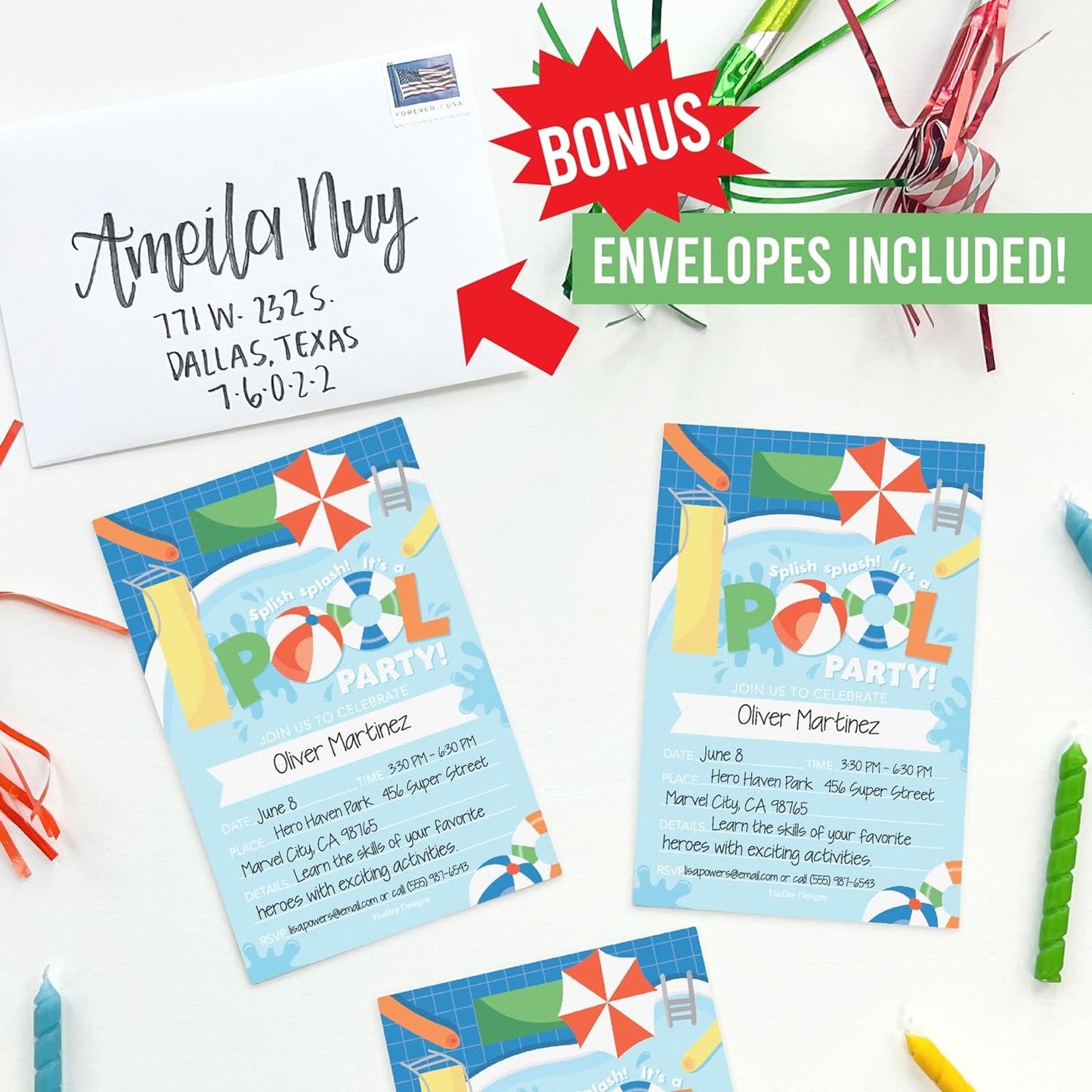 Boys Birthday Invitations | Set of 15 | Kid's Party