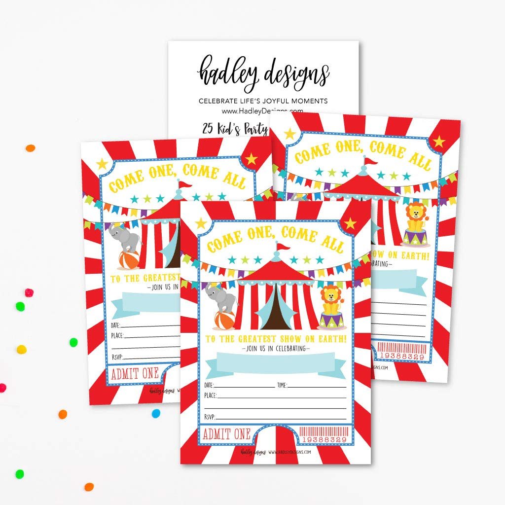 Gender Neutral Birthday Invitations | Set of 25 | Kid's Party