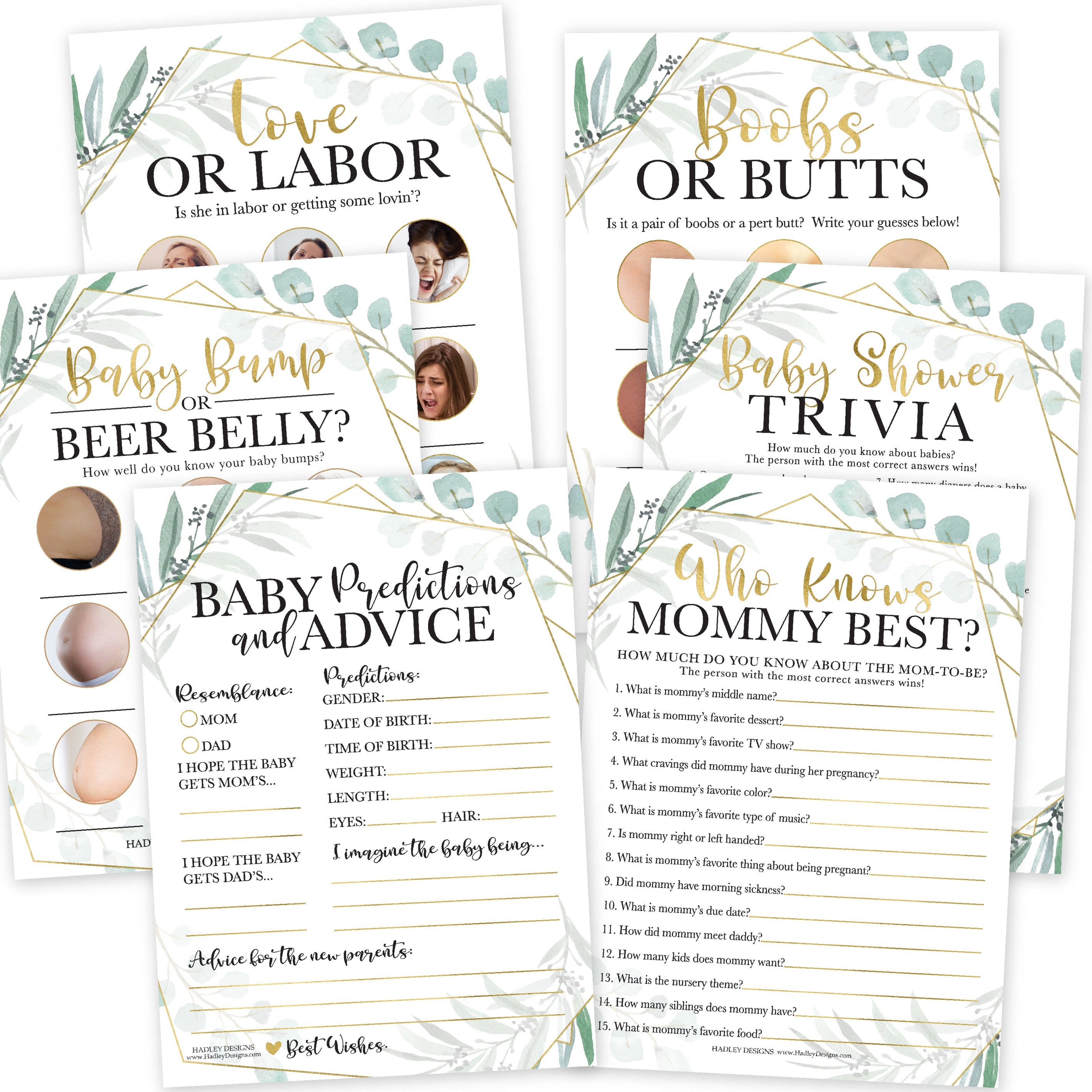 Giant Party Game Bundle | Set of 75 | Baby Shower Games
