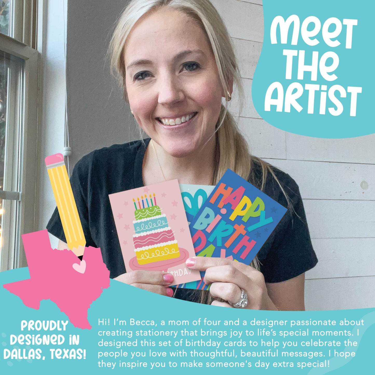 Happy Birthday Cards | Set of 24 | Envelopes Included | Cards & Party