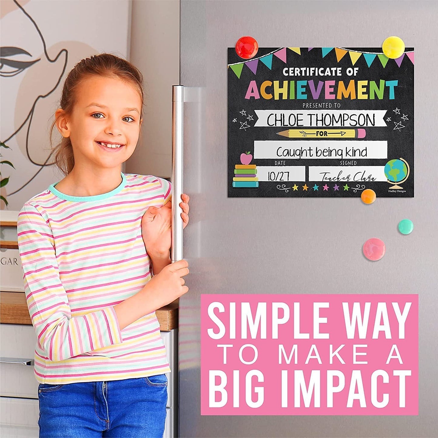 Colorful Pastel Chalk Certificate of Achievement | Set of 25 | Awards