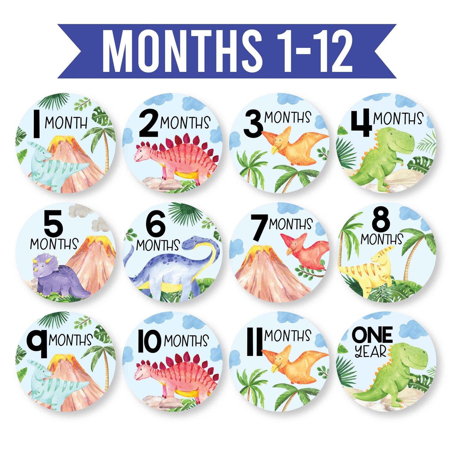 Baby Milestone Stickers | Set of 20 | Baby Supplies