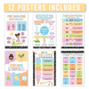 Parts of Speech Posters | Set of 12 | Educational Posters