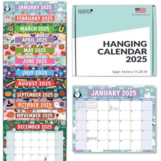 Doodle 2 Large Wall Calendar | 2025-2026 | 18 Month | Home & Office