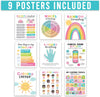 Colorful Pastel Calming Corner Posters | Set of 9 | Classroom Decor