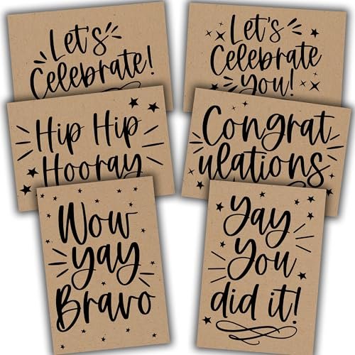 Folded Congratulations Cards | Set of 24 | Cards & Party | Envelopes Included