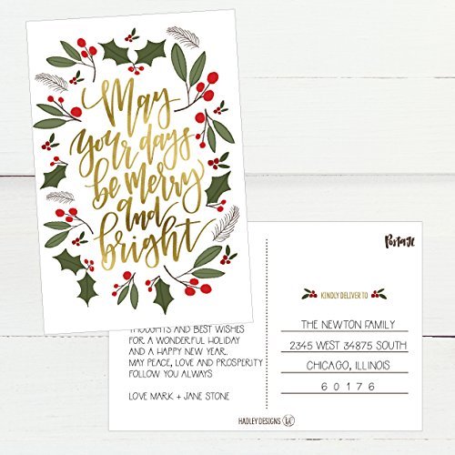 Christmas Holiday Postcards | Set of 50 | Greeting Cards