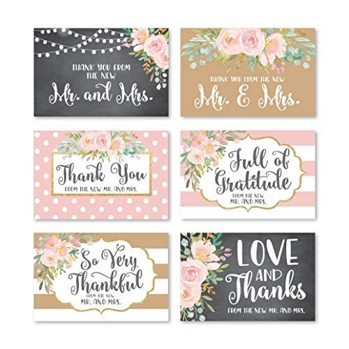 Wedding Folded Thank You Cards | Set of 24 | Cards & Party
