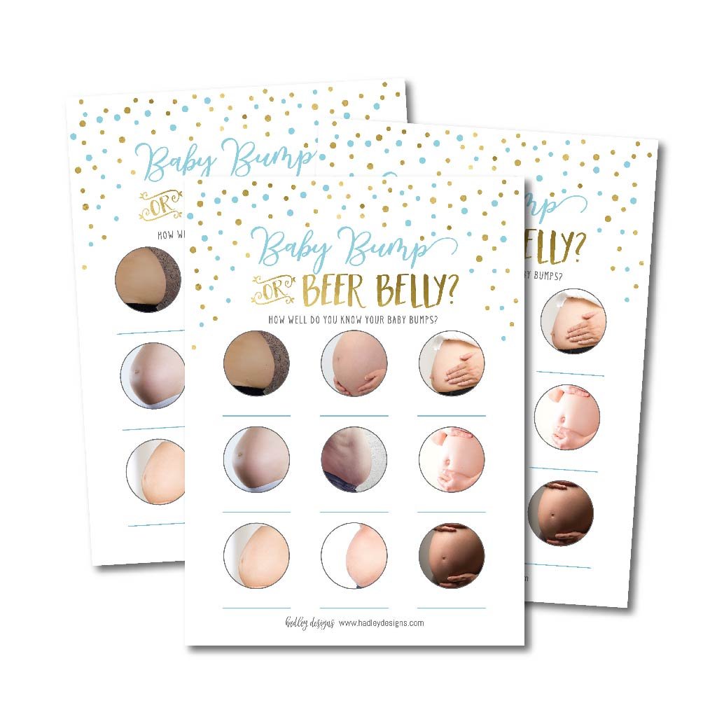 Boobs or Butts Baby Shower Game | Set of 25 | Baby Shower Supplies