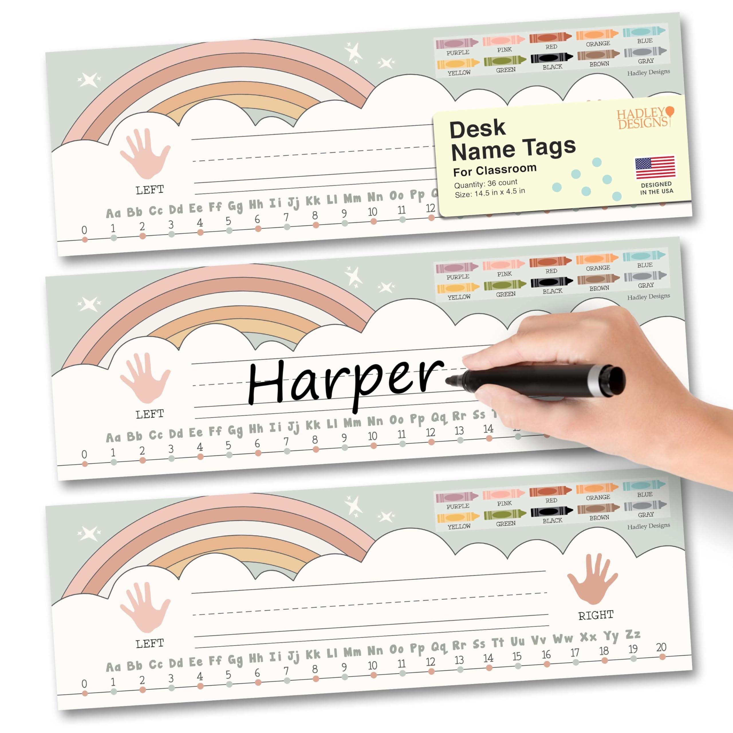 Classroom Name Plates | Set of 36 | Classroom Supplies