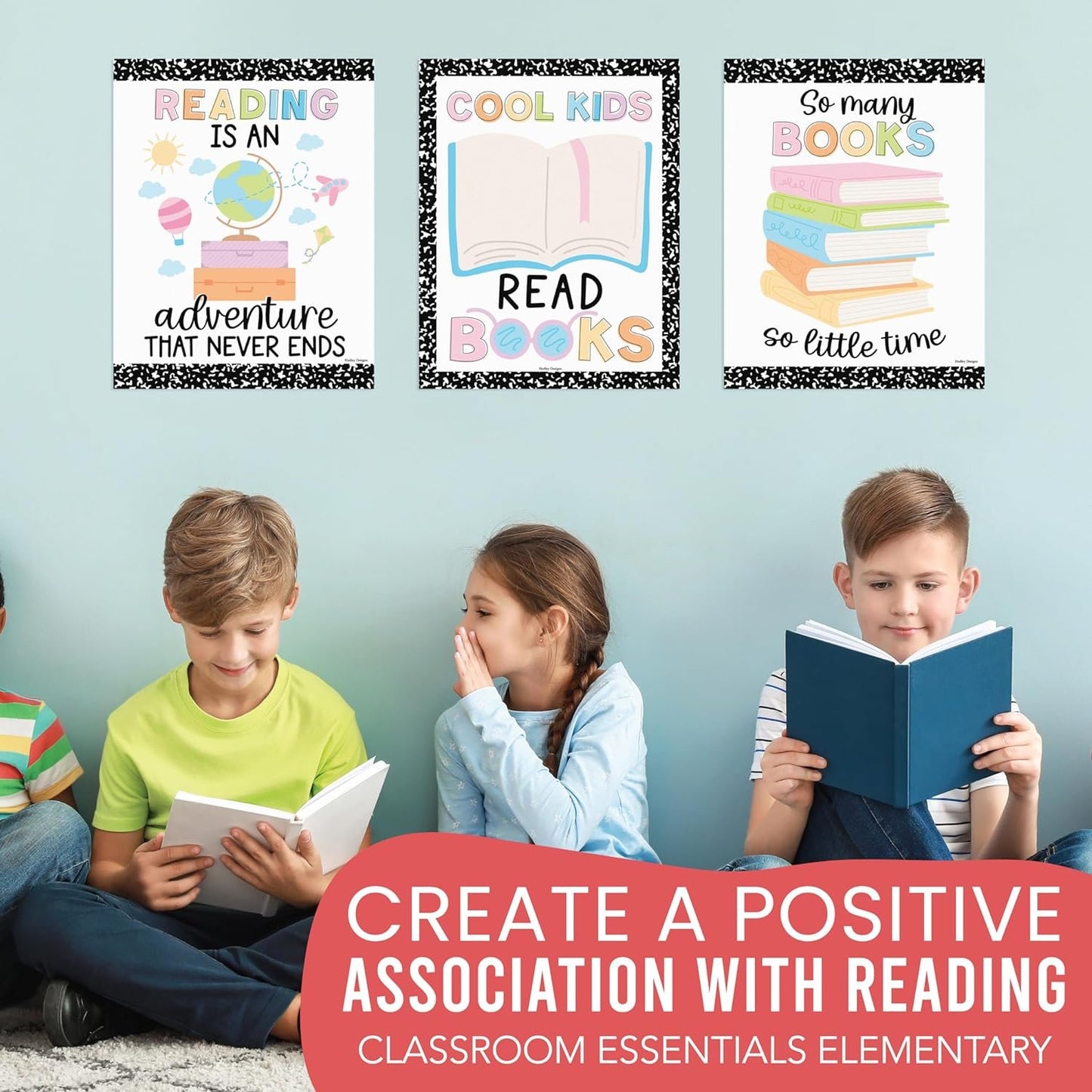 6 Colorful Reading Posters For Classroom Reading Corner - Reading Corner Decor For Classroom Library Posters, Reading Strategies Posters For Classroom Library Decor, Reading Classroom Decor, Read Sign