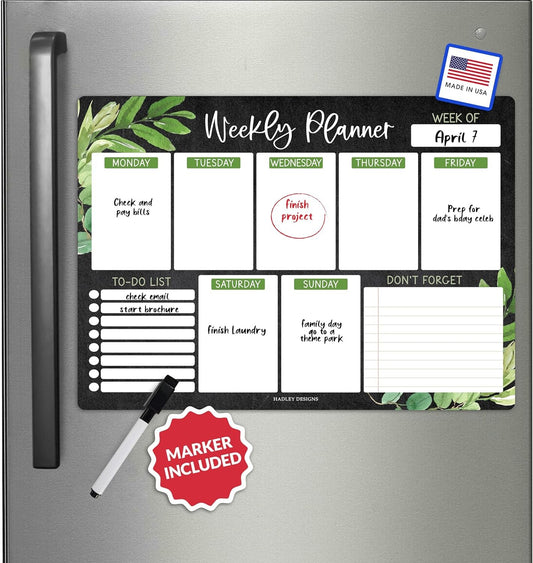 Farmhouse Fridge Weekly Calendar | Magnetic & Dry Erase | Calendars & Planners