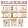 Boho Muted Multiplication Chart Poster | Set of 9 | Educational Posters