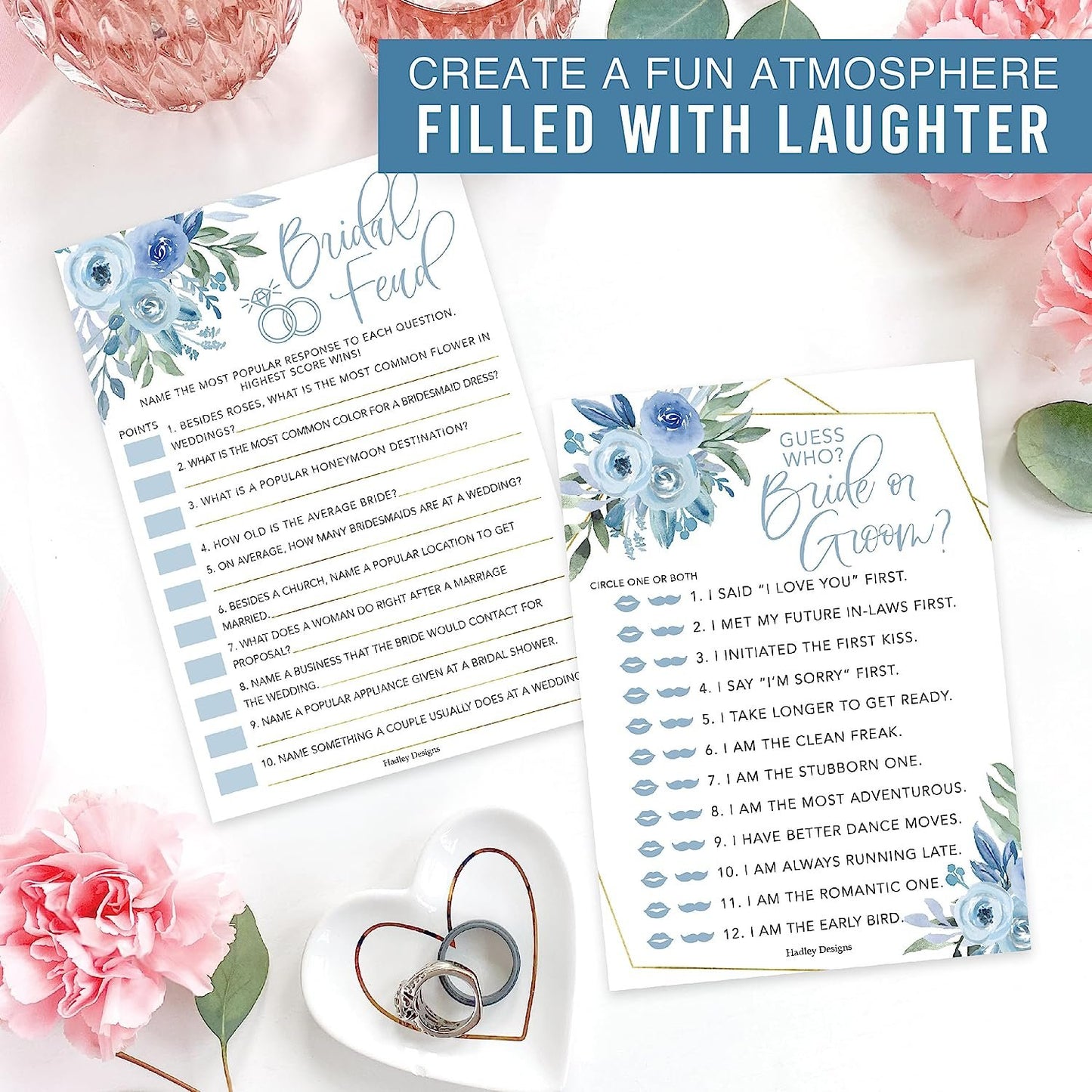 Mad Libs, Guess the Dress, Who Knows the Bride, and Find the Guest Games | Set of 40 | Bridal Shower Games