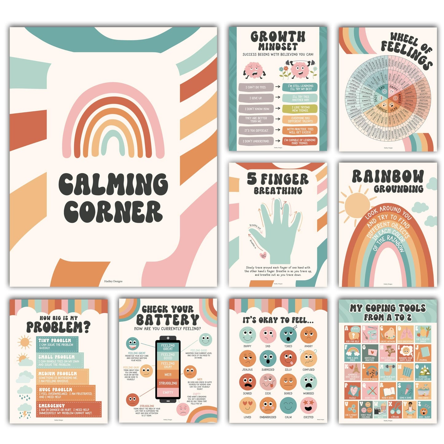 Calming Corner Posters | Set of 9 | Classroom Decor