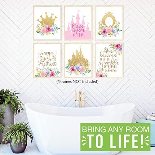 Princess Children's Wall Art | Set of 6 | Home Decor