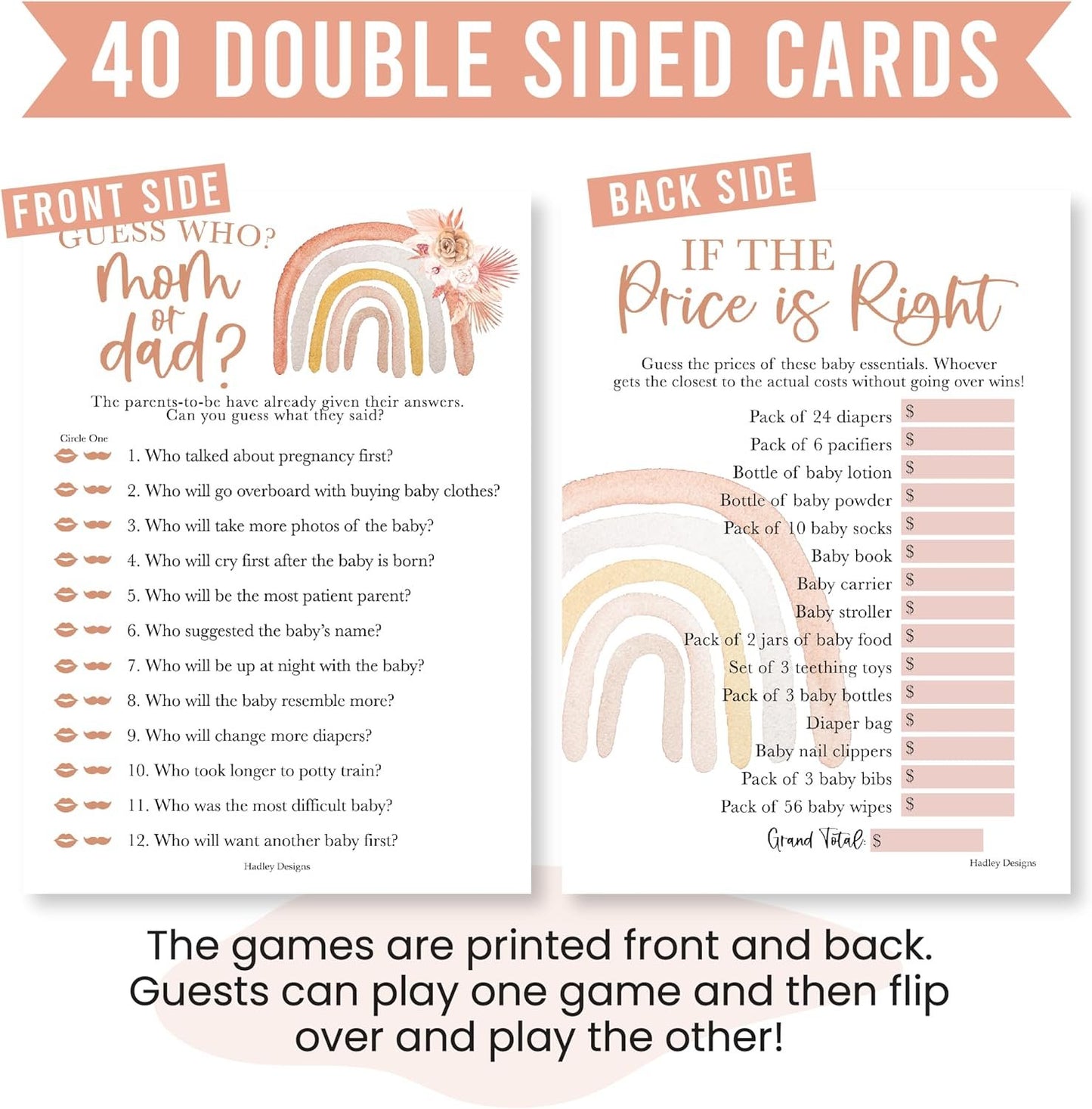 40 Boho Baby Shower Games For Girl - Baby Games For Baby Shower Bingo Game Girl, Guess Who Mommy Or Daddy Baby Shower Game, The Price Is Right Baby Shower Game, Funny Baby Shower Games Dad Jokes