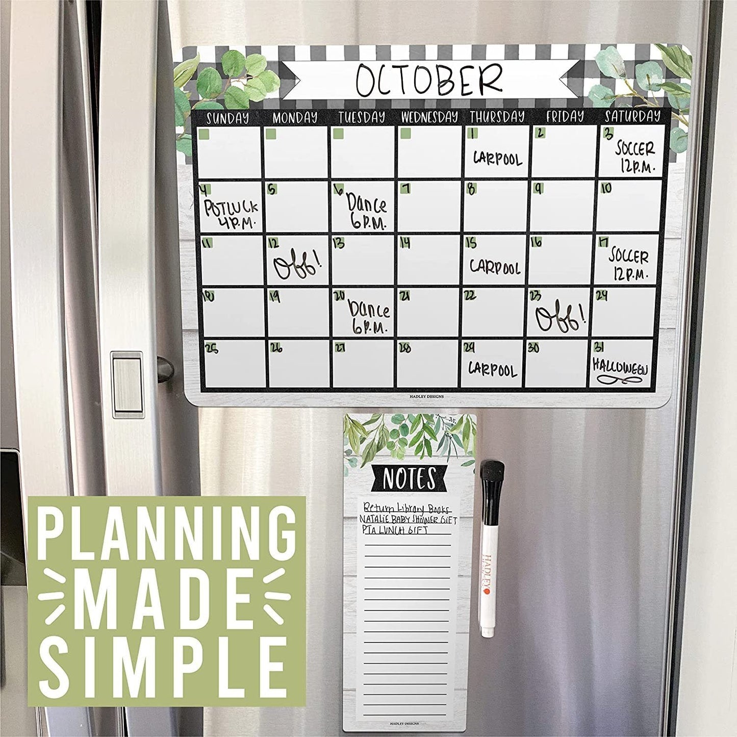 Farmhouse Magnetic Calendar | Dry-Erase | Calendars & Planners