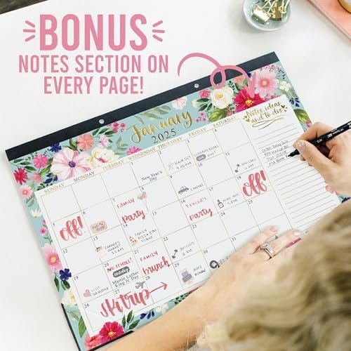 Spring Floral Large Desk Calendar | 18-Month | 2025-2026 | Calendars & Planners